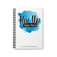 Load image into Gallery viewer, &quot;Rise Up from Mold&quot; Blue Watercolor Spiral Notebook
