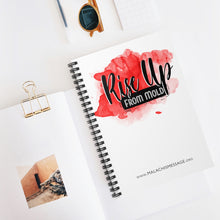 Load image into Gallery viewer, &quot;Rise Up from Mold&quot; RED Watercolor Spiral Notebook

