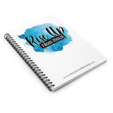 Load image into Gallery viewer, &quot;Rise Up from Mold&quot; Blue Watercolor Spiral Notebook
